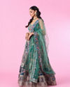 Mohey Women Emerald Elegance Lehenga