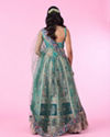 Mohey Women Emerald Elegance Lehenga