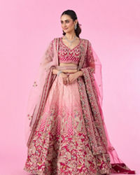 Mohey Women Pink Radiance Bridal Lehenga
