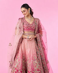 Mohey Women Pink Radiance Bridal Lehenga
