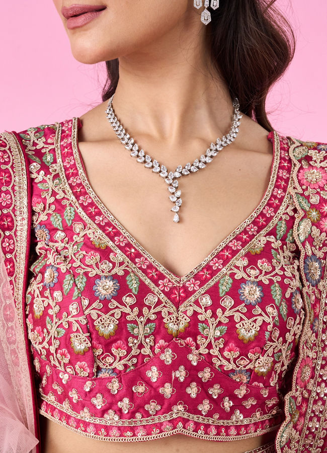 Mohey Women Pink Radiance Bridal Lehenga