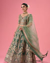 Mohey Women Emerald Radiance Lehenga