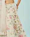 Mohey Women Classic Cream Majesty Semi Bridal Lehenga
