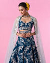 Mohey Women Enchanting Sky Blue Lehenga