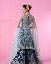 Mohey Women Enchanting Sky Blue Lehenga