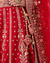 Mohey Women Regal Elegance Red Velvet Bridal Lehenga