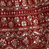 Red Art Silk Bridal Lehenga with Sequin Work
