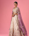 Mohey Women Elegant Cream Lehenga Ensemble