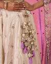 Mohey Women Elegant Cream Lehenga Ensemble