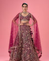 Wine Mystic Lehenga