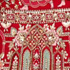 Red Art Silk Bridal Lehenga with Moti and Zari Work