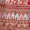 Red Art Silk Bridal Lehenga with Embroidery