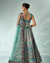 Mohey Women Green Tissue Lehenga with Sequin Work