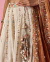 Mohey Women Orange Art Silk Lehenga with Sequin Work