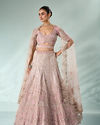 Mohey Women Pink Art Silk Bridal Lehenga with Cutdana Work