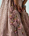 Mohey Women Pink Art Silk Bridal Lehenga with Cutdana Work