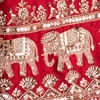 Red Silk Bridal Lehenga with Zari Work