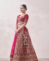 alt message - Mohey Women Rani Pink Embellished Lehenga image number 2