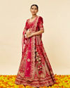 alt message - Mohey Women Rani Pink Embellished Lehenga image number 2