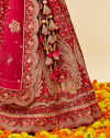 Mohey Women Rani Pink Embellished Bridal Lehenga