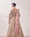 Fawn Sequined Embroidered Bridal Lehenga image number 3
