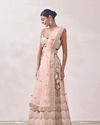 Dark Cream Fern Patterned Lehenga image number 2