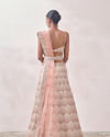 Dark Cream Fern Patterned Lehenga image number 3