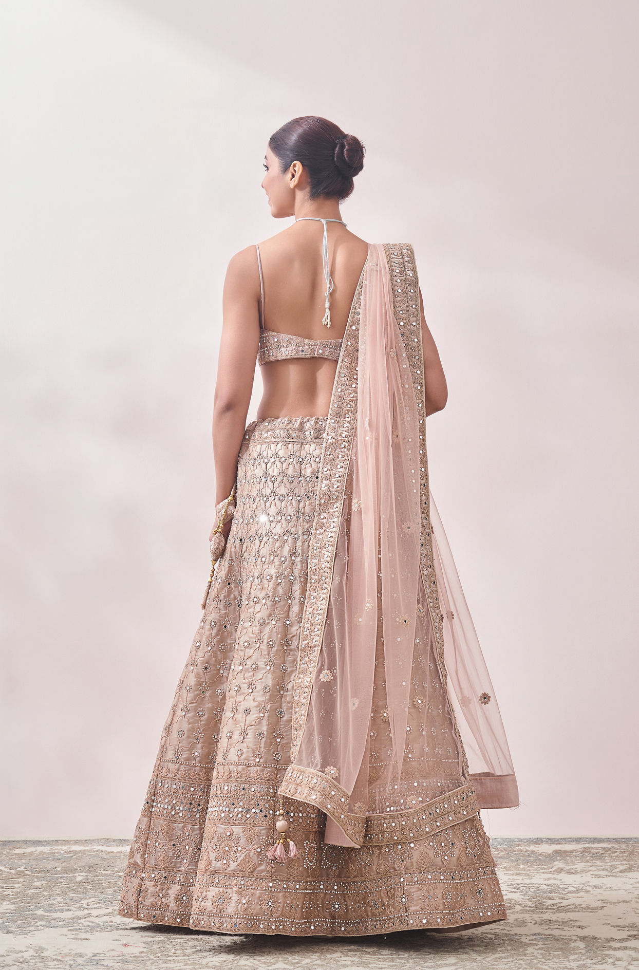 Buy Fawn Velvet Bridal Lehenga Online in Australia @Mohey - Lehenga for  Women