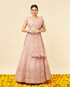 Rose Pink Mirror Work Lehenga image number 0