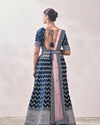 Mohey Women Teal Blue Embroidered Bridal Lehenga