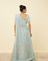 Mohey Women Tropical Blue Floral Patterned Lehenga