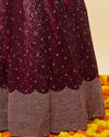 Windsor Wine Heavy Sequined Lehenga image number 3