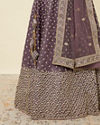 Light Purple Net Stone Work Lehenga image number 4