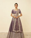 Light Purple Net Stone Work Lehenga