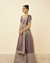 Mohey Women Light Purple Net Stone Work Lehenga