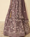 Mohey Women Mulberry Purple Floral Patterned Embellished Lehenga