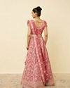 Mohey Women Coral Pink Floral Patterned Lehenga