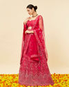 Mohey Women Rani Pink Bel Buti Embroidered and Sequined Lehenga