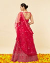 Mohey Women Rani Pink Bel Buti Embroidered and Sequined Lehenga image number 4