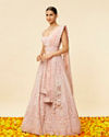 Blush Pink Rhinestone and Sitara Embroidered Bridal Lehenga image number 2