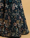 Mohey Women Teal Blue Floral Embroidered Sequinned Lehenga