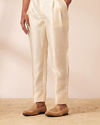Manyavar Men Cream Jacket Style Sherwani with All Over work
