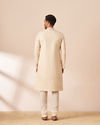 alt message - Manyavar Men Light Cream Chikankari Sherwani image number 3