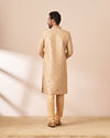 Manyavar Men Beige Sherwani with All Over Detailing