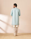 alt message - Manyavar Men Pastel Blue Jacket Style Indo Western image number 4