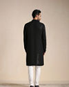 Manyavar Men Black Chikankari Kurta Set