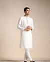 alt message - Manyavar Men Cream Kashmiri Embroidery Kurta Set image number 1