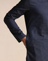 Manyavar Men Dark Indigo Dotted Patterned Kurta Set