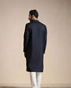 Manyavar Men Dark Indigo Dotted Patterned Kurta Set