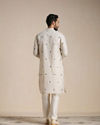 Manyavar Men Light Beige Printed Casual Kurta